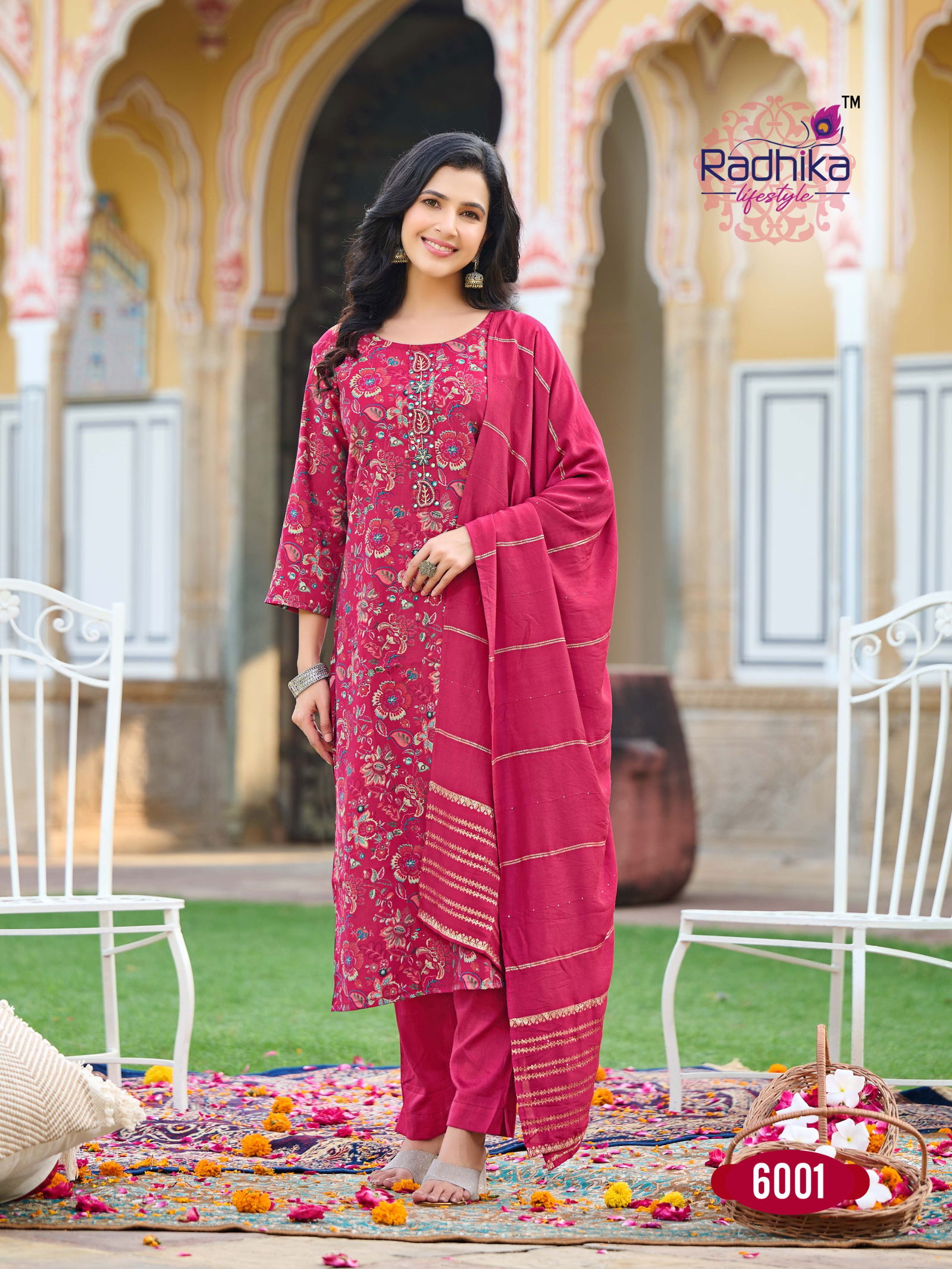 Satrangi Vol 6 By Radhika Modal Chanderi Printed Kurti With Bottom Dupatta Wholesale Online